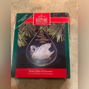 Hallmark The Twelve Days Of Christmas-1990 seven swans a swimming.